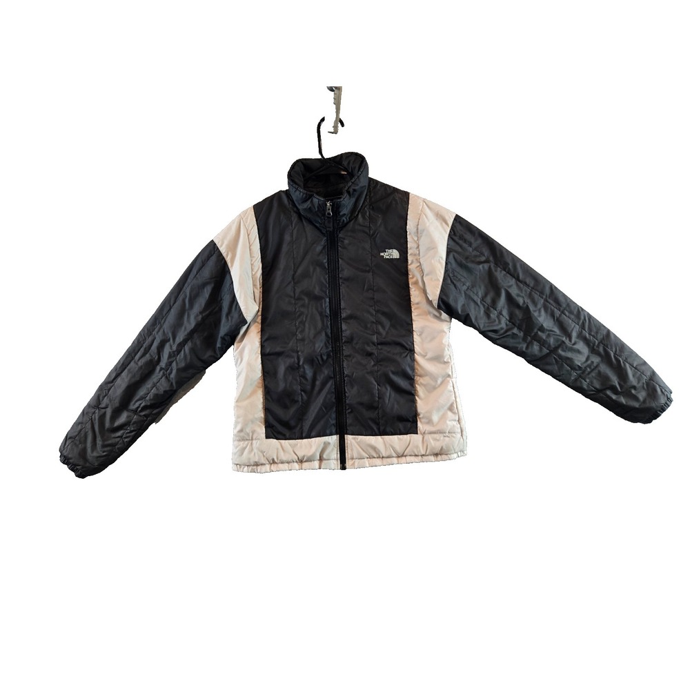 The North Face Puffer Jacket Womens Medium Black & White Full Zip Gorpcore AA9QF